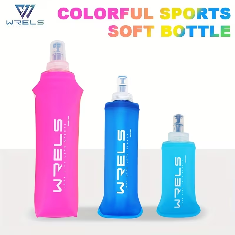 Collapsible Water Bottle - WRELS Portable Sports Soft Flask BPA-Free