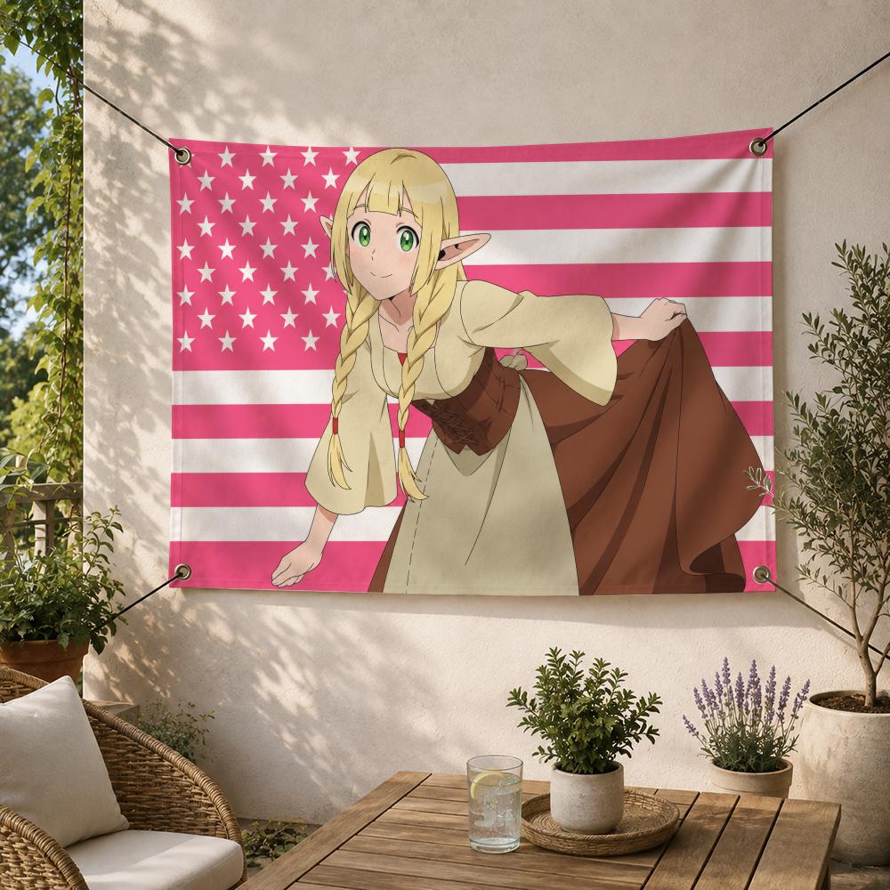 Outdoor Camping Anime - Fantasy Anime M-Marcille Donato Flags Decorative