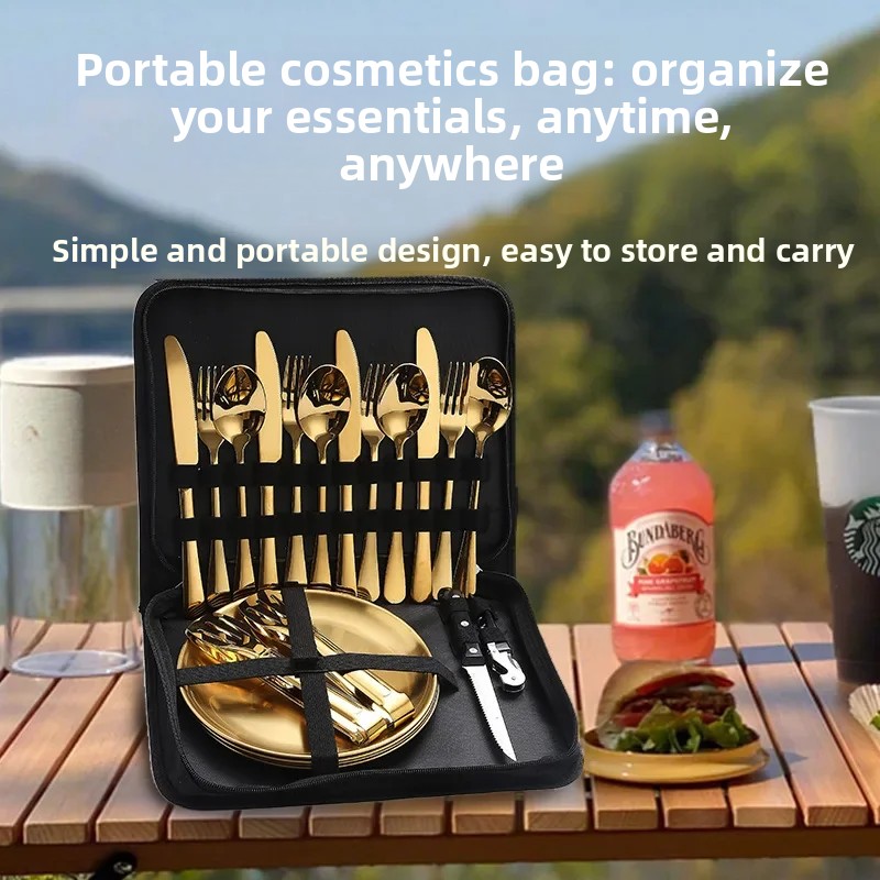 Outdoor Camping Meals - Stainless Steel Portable Tableware Set Knife