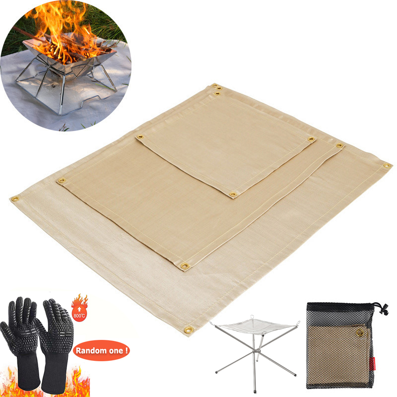 Outdoor Camping Rugs - Outdoor Camping Fireproof Cloth Picnic Barbecue