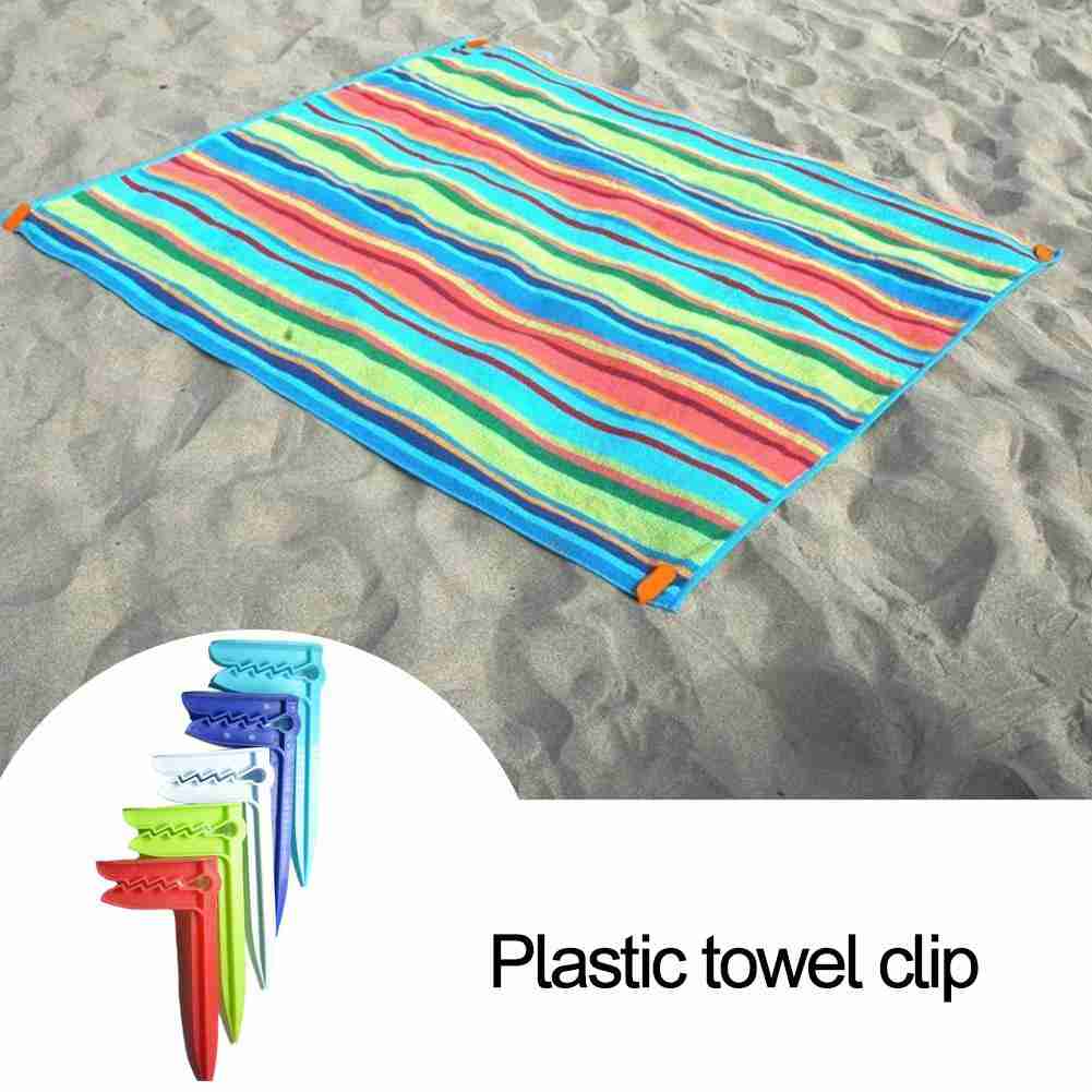 Outdoor Camping Rugs - 10PCS Beach Towel Clip Camping Mat