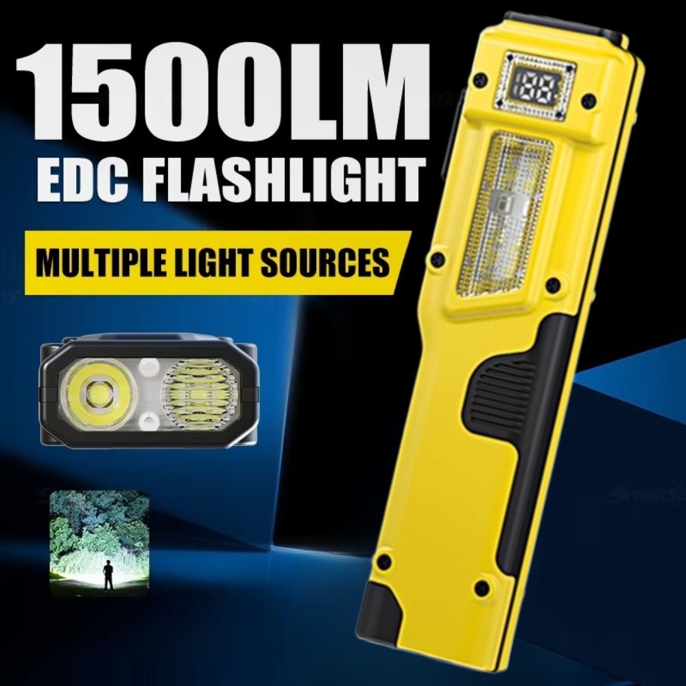 Outdoor Camping Adventure - Ultra-Thin EDC Rechargeable LED Flashlight Battery