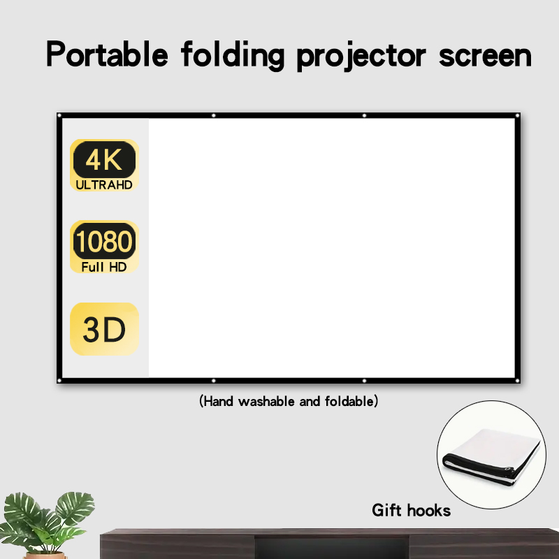 Outdoor Camping Movies - Simple wall mounted projection soft screen