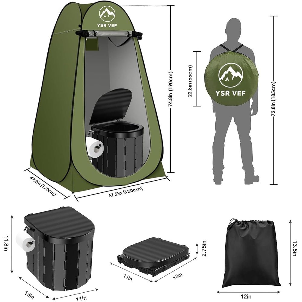 Portable Toilet Kit, Camping T - Outdoor Camping ulasan dan harga