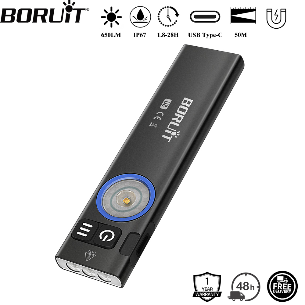 BORUiT U8 650LM EDC LED Flashl - Outdoor Camping Adventure ulasan dan harga