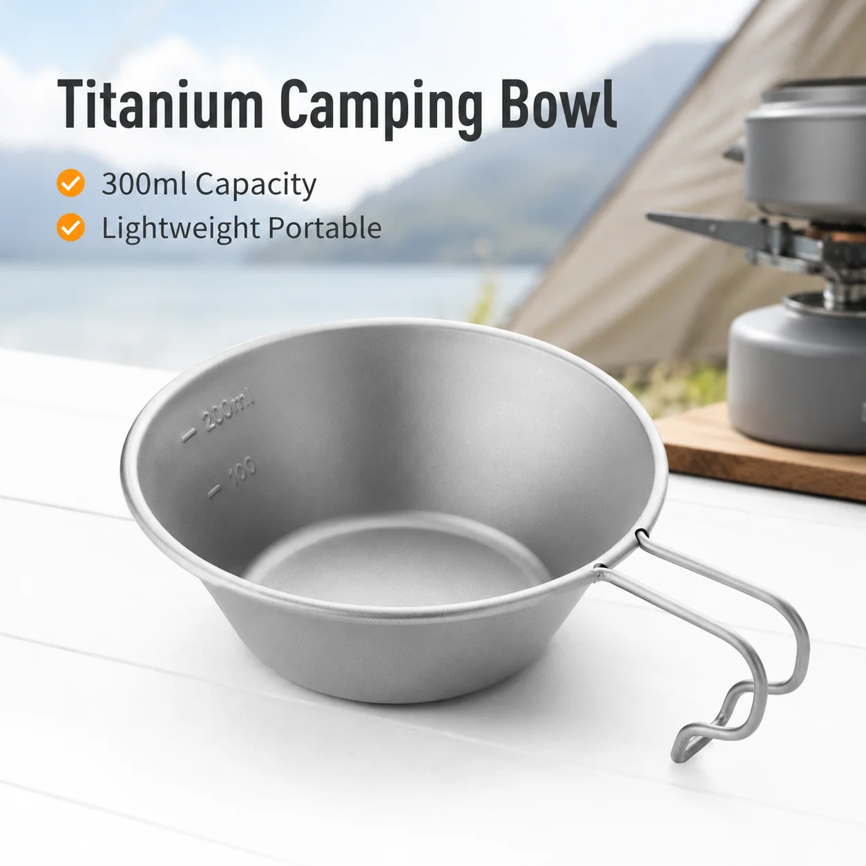Titanium Sierra Bowl Lightweig - Outdoor Camping Meals ulasan dan harga
