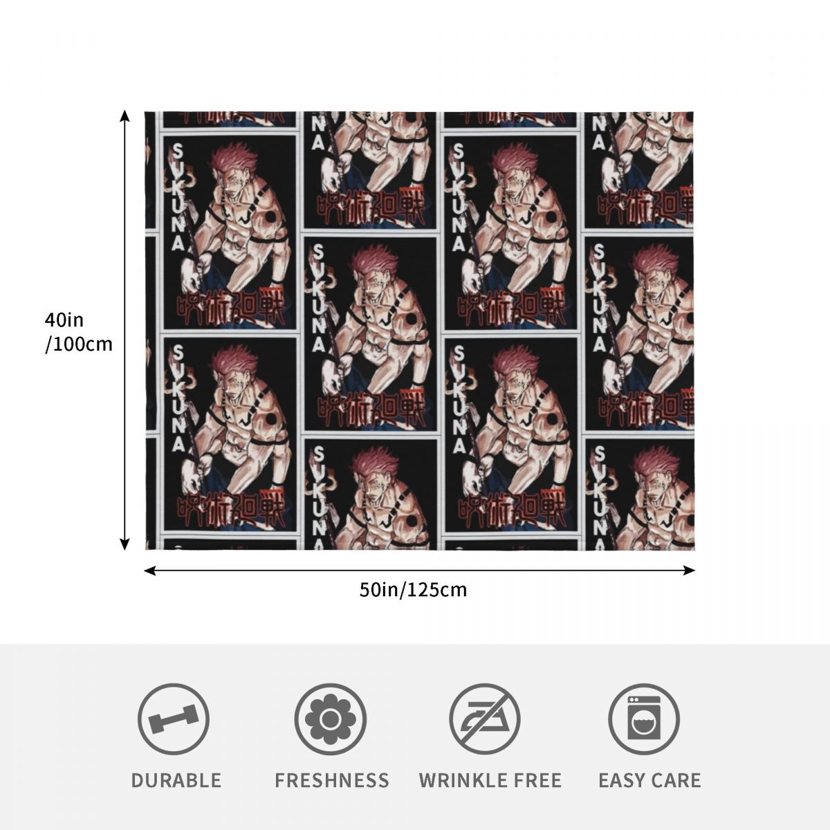 Sukuna , Anime Throw Blanket O - Outdoor Camping Anime ulasan dan harga