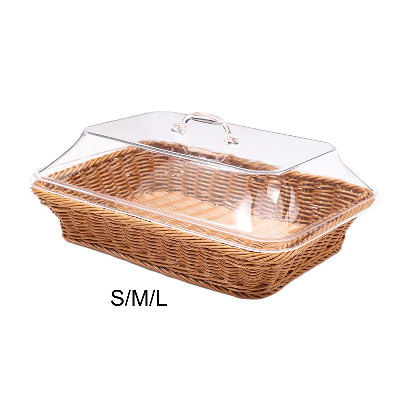 Woven Bread Basket with Lid Me - Outdoor Camping Meals ulasan dan harga