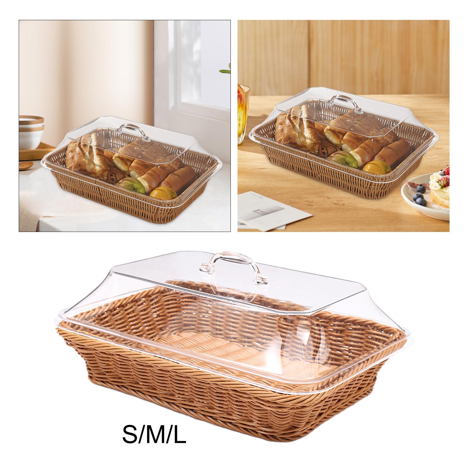 Woven Bread Basket with Lid Me - Outdoor Camping Meals ulasan dan harga