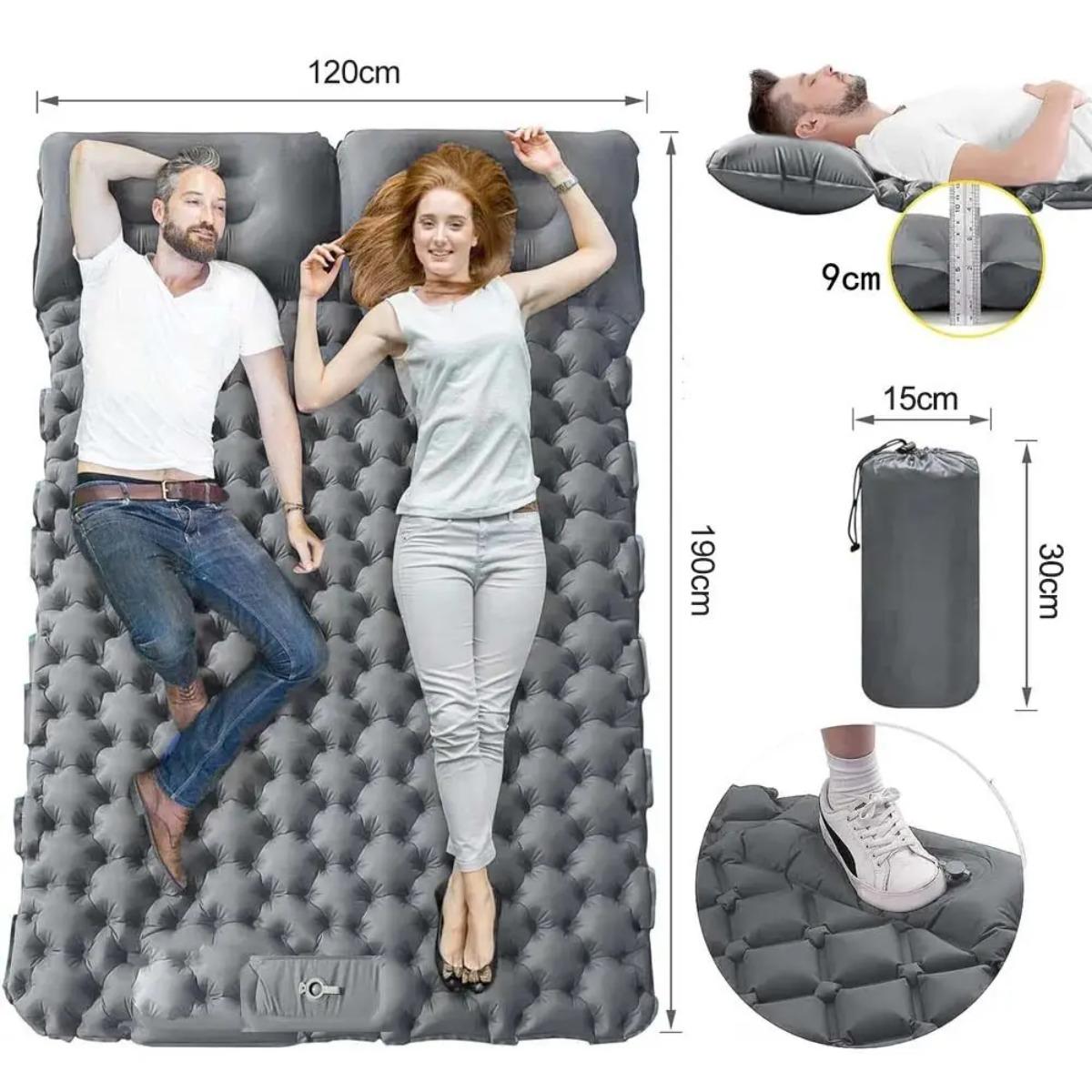 Single & Double Inflatable Air - Outdoor Camping Rug Waterproof ulasan dan harga