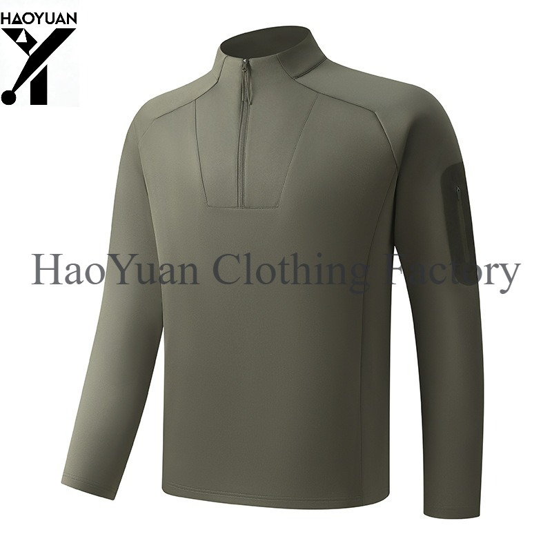 Men's Half Zip Long Sleeved Sh - Outdoor Camping In Winter ulasan dan harga