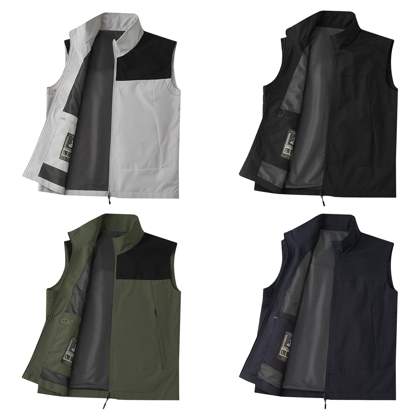 #M-5XL Men Golf Vest Stand Col - Outdoor Camping In Winter ulasan dan harga