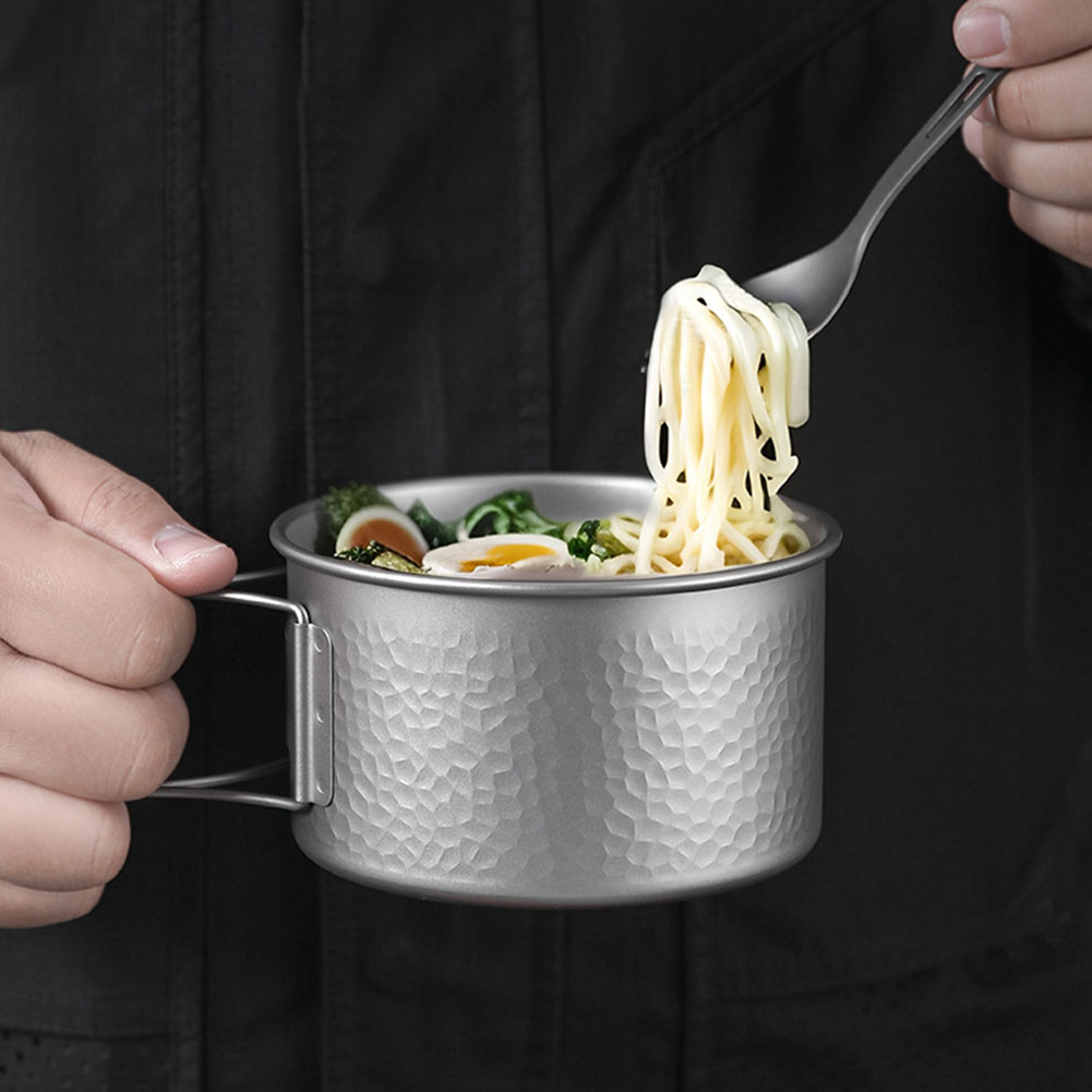 Pure Ti Camping Bowl With Fold - Outdoor Camping Meals ulasan dan harga