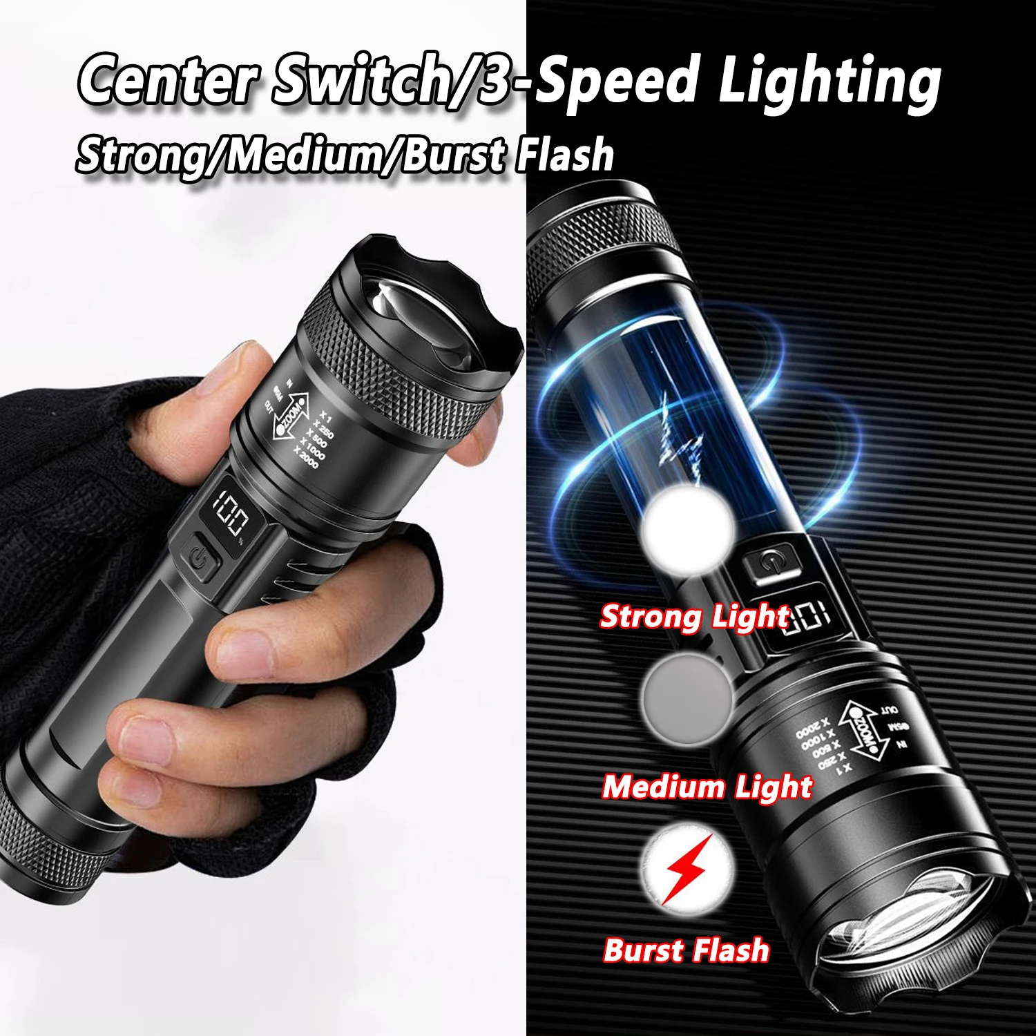 Ultra Bright LED Flashlight 20 - Outdoor Camping Adventure ulasan dan harga