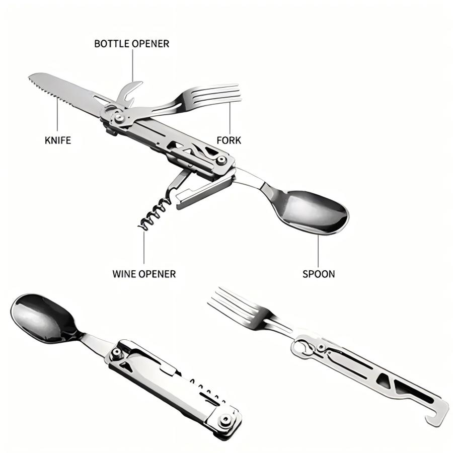 1 pc 6 in 1 Multifunctional Cu - Outdoor Camping Meals ulasan dan harga